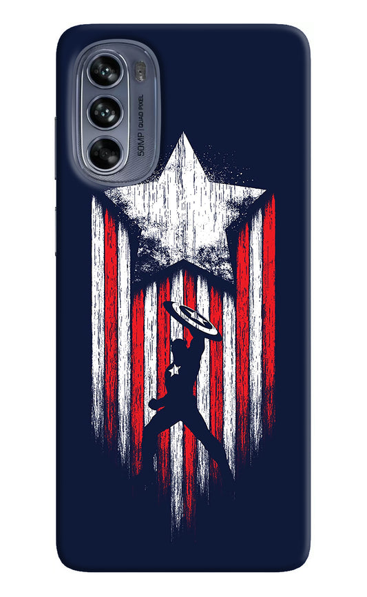 Captain America Marvel Art Moto G62 5G Back Cover