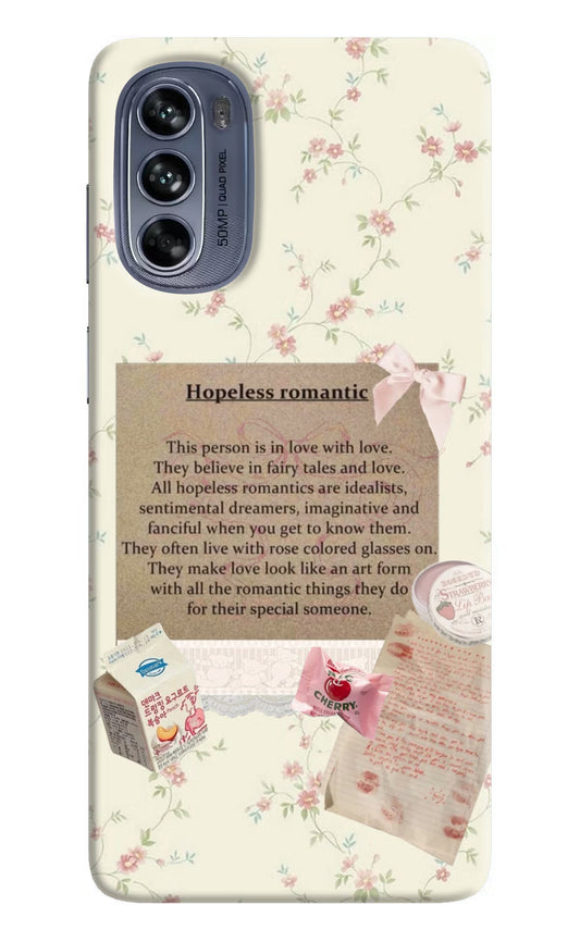 Hopeless Romantic Moto G62 5G Hard Case Back Cover by Casekaro