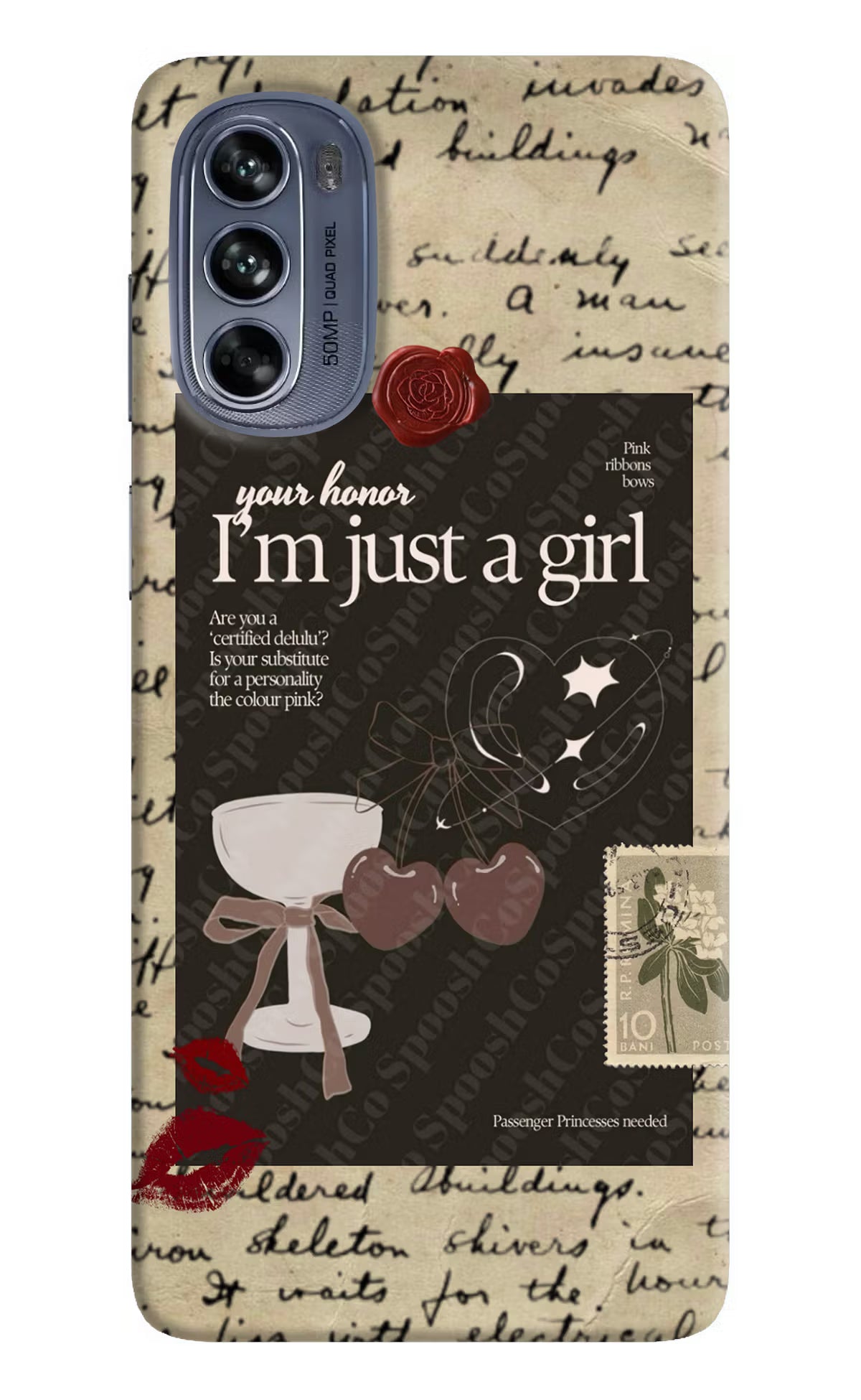 I am just a girl Moto G62 5G Hard Case Back Cover by Casekaro