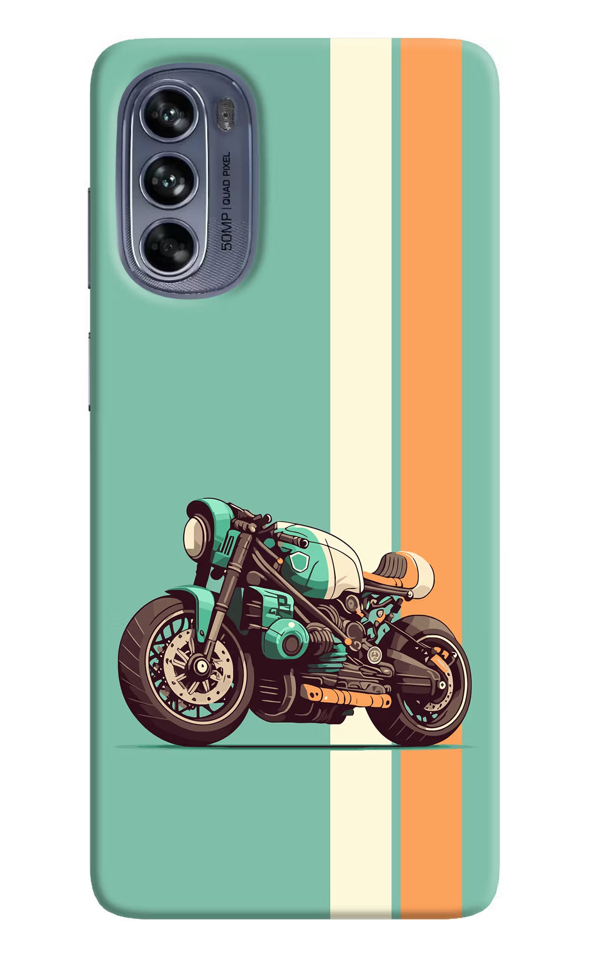 Striped Moto Drift Moto G62 5G Hard Case Back Cover by Casekaro
