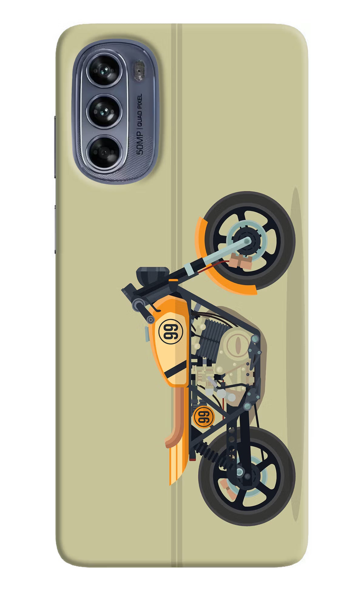 Vertical Speedster Moto G62 5G Hard Case Back Cover by Casekaro