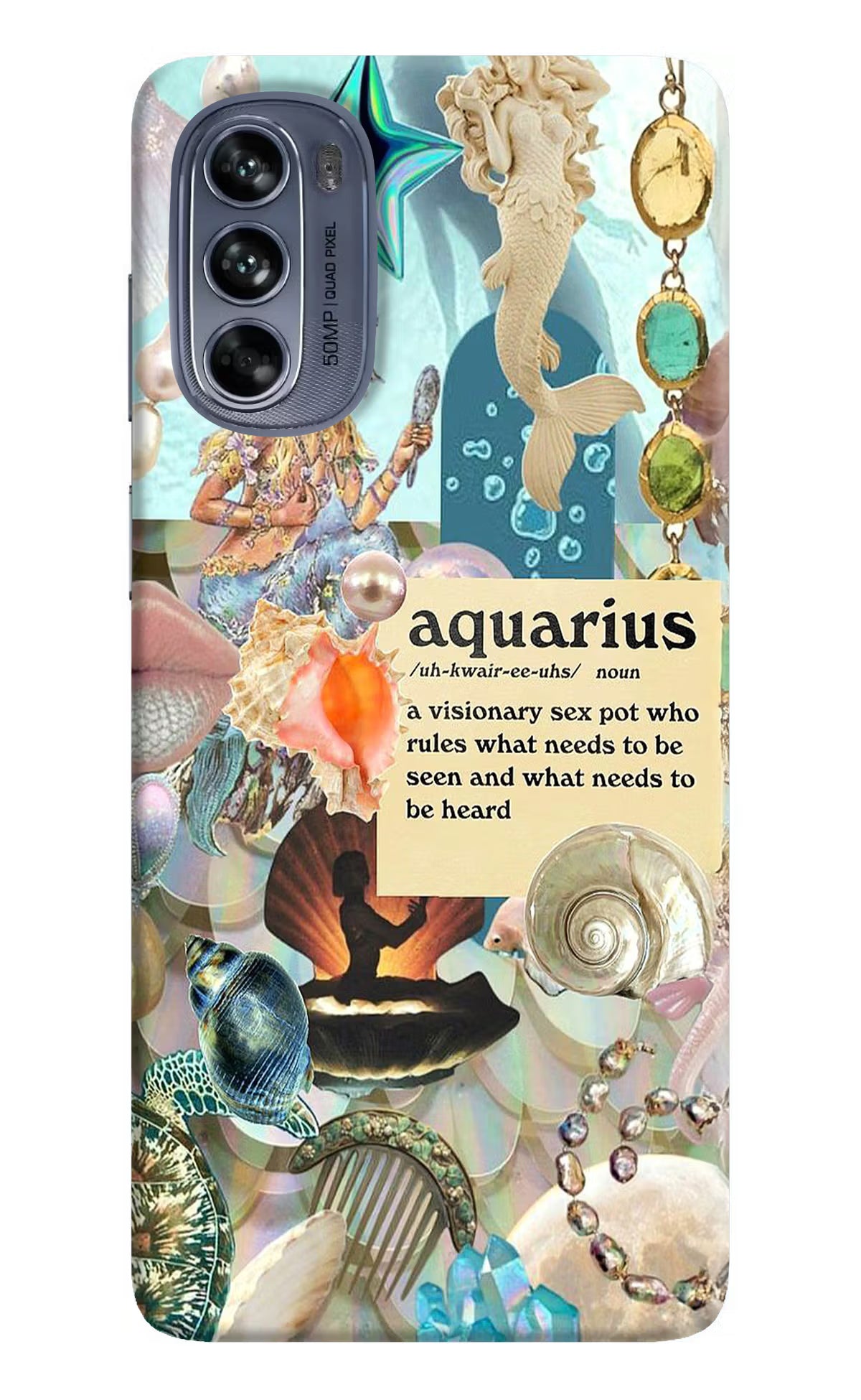 Aquarius Zodiac Moto G62 5G Hard Case Back Cover by Casekaro