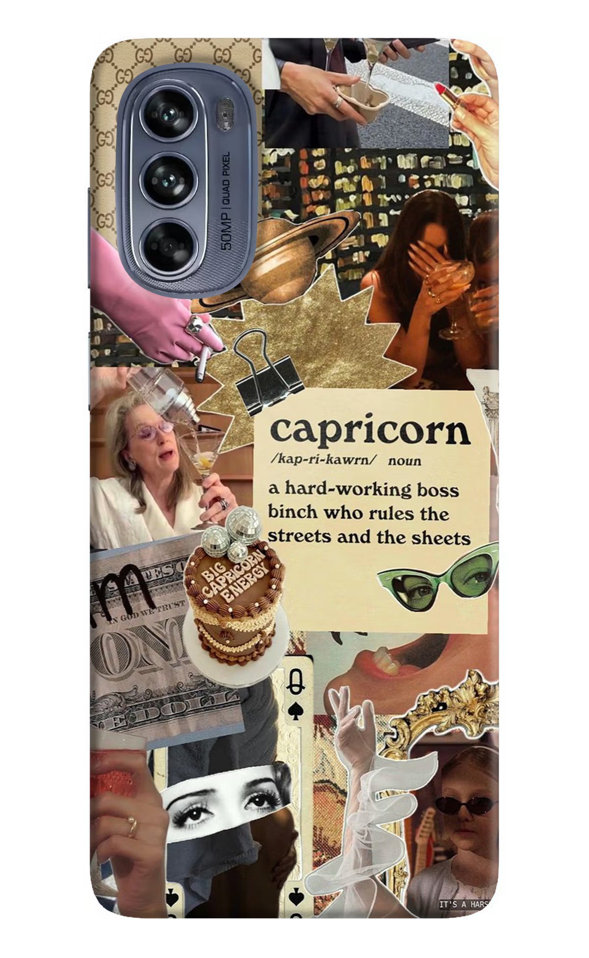 Capricorn Zodiac Moto G62 5G Hard Case Back Cover by Casekaro