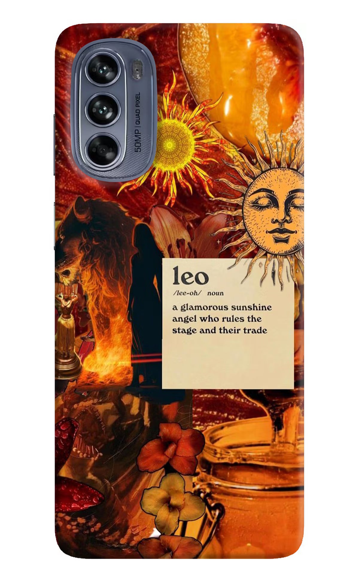 Leo Zodiac Moto G62 5G Hard Case Back Cover by Casekaro