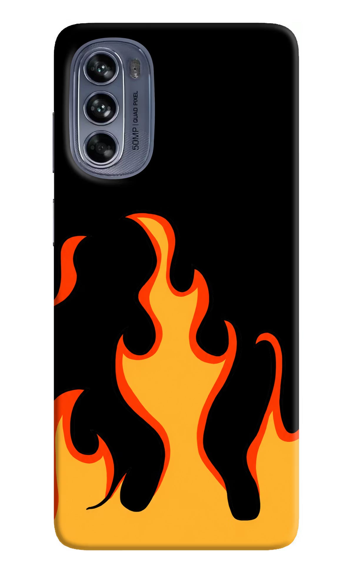 Fired Up – Black Moto G62 5G Hard Case Back Cover by Casekaro