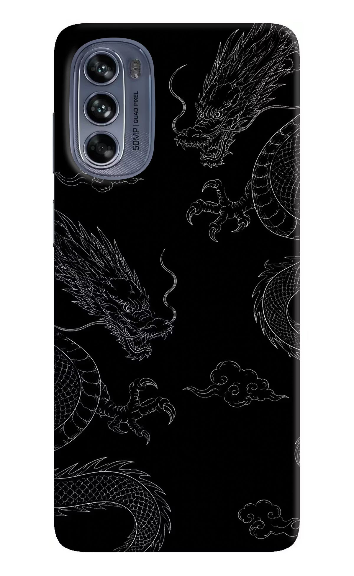 Twin Dragons Moto G62 5G Hard Case Back Cover by Casekaro