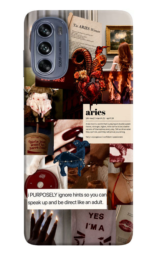 Zodiac Aries Moto G62 5G Hard Case Back Cover by Casekaro