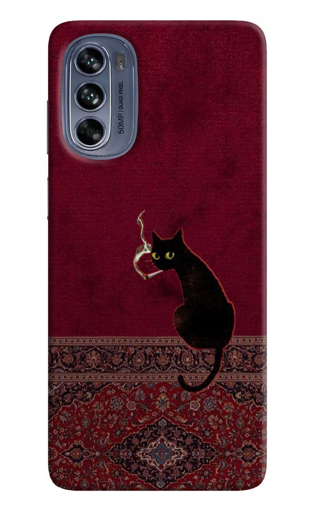 Midnight Cat Moto G62 5G Hard Case Back Cover by Casekaro