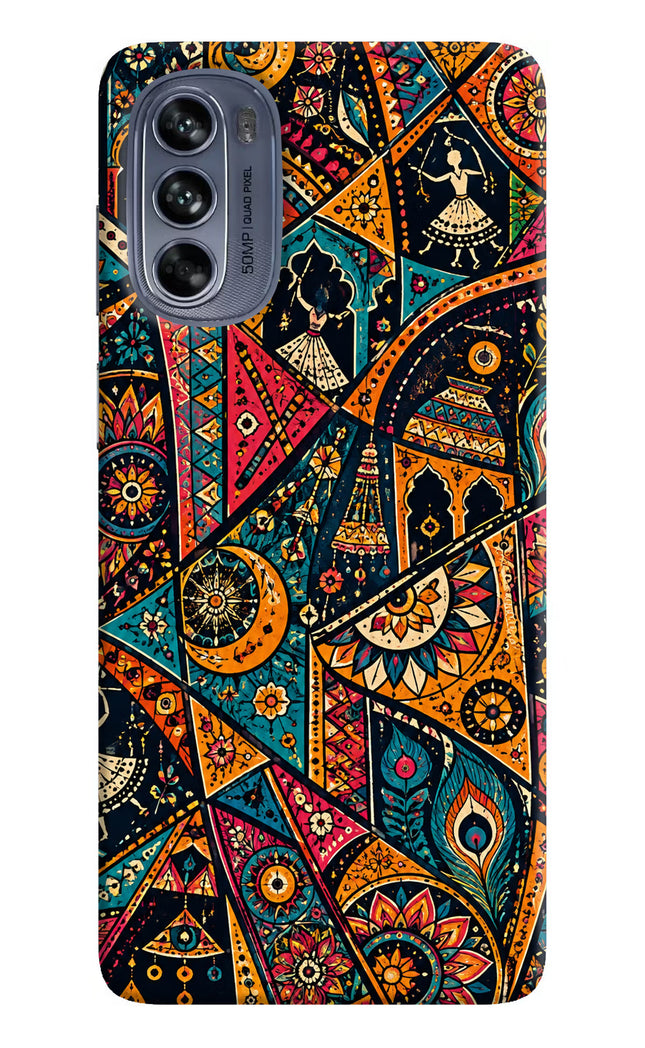 Folk Print Moto G62 5G Hard Case Back Cover by Casekaro
