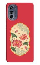 Pink Lotus Moto G62 5G Hard Case Back Cover by Casekaro