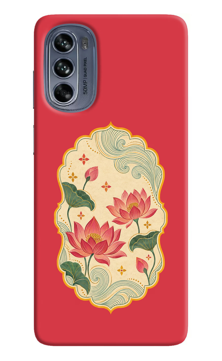 Pink Lotus Moto G62 5G Back Cover, Hard case