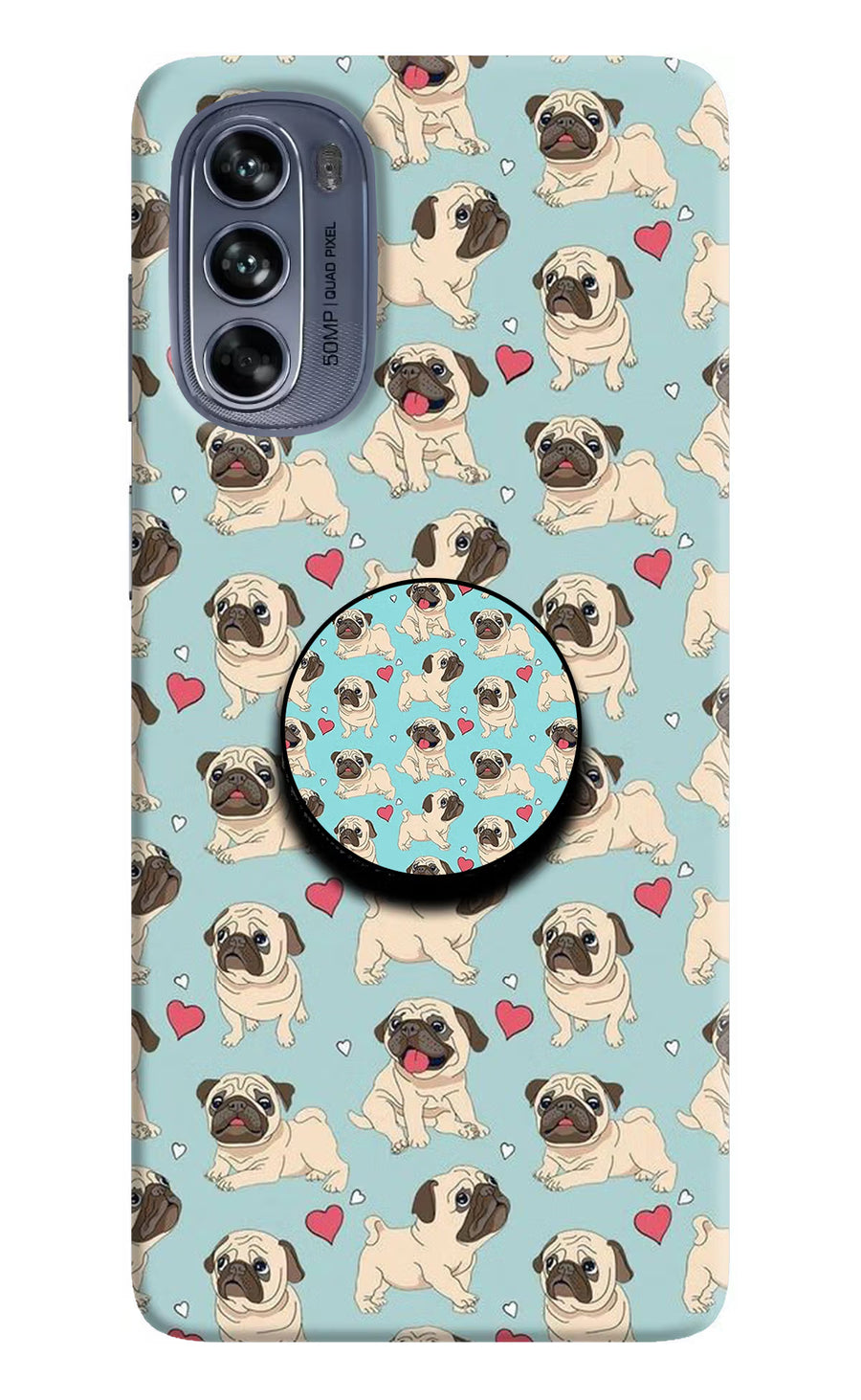Pug Dog Moto G62 5G Pop Case, Hard case