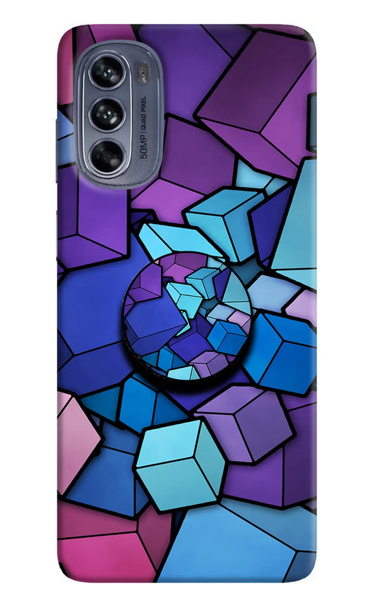 Cubic Abstract Moto G62 5G Pop Case by Casekaro