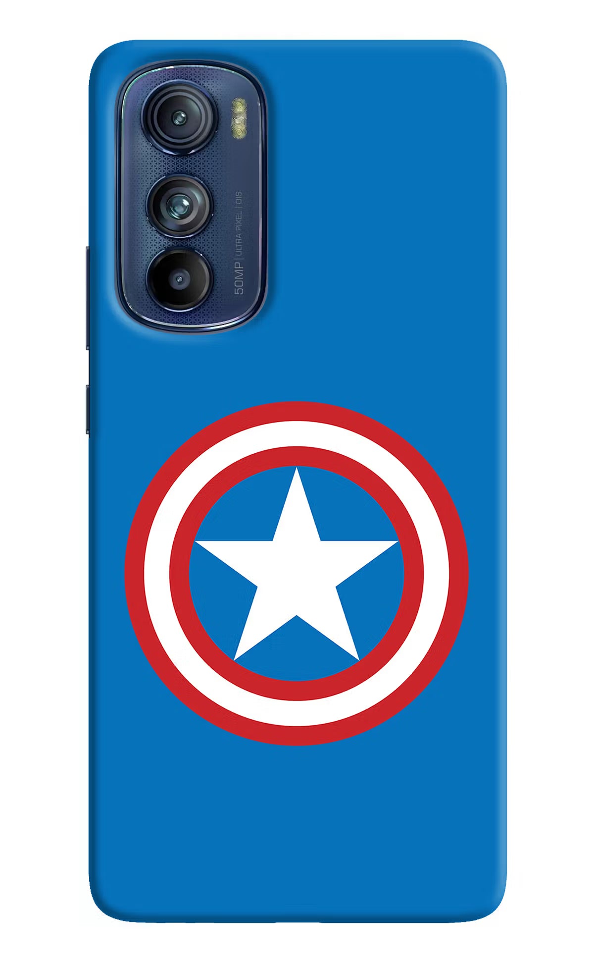 Captain America Logo Moto Edge 30 Hard Case Back Cover by Casekaro
