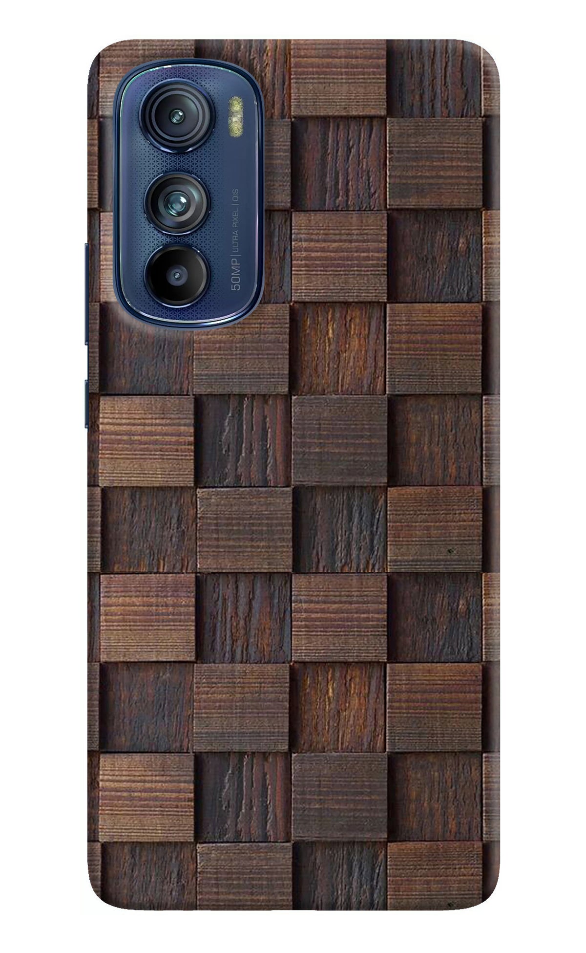 Wooden Cube Design Moto Edge 30 Back Cover