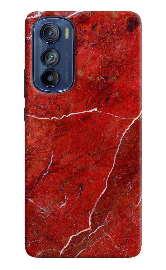 Red Marble Design Moto Edge 30 Hard Case Back Cover by Casekaro