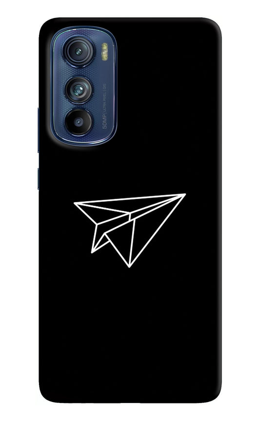 Paper Plane White Moto Edge 30 Back Cover