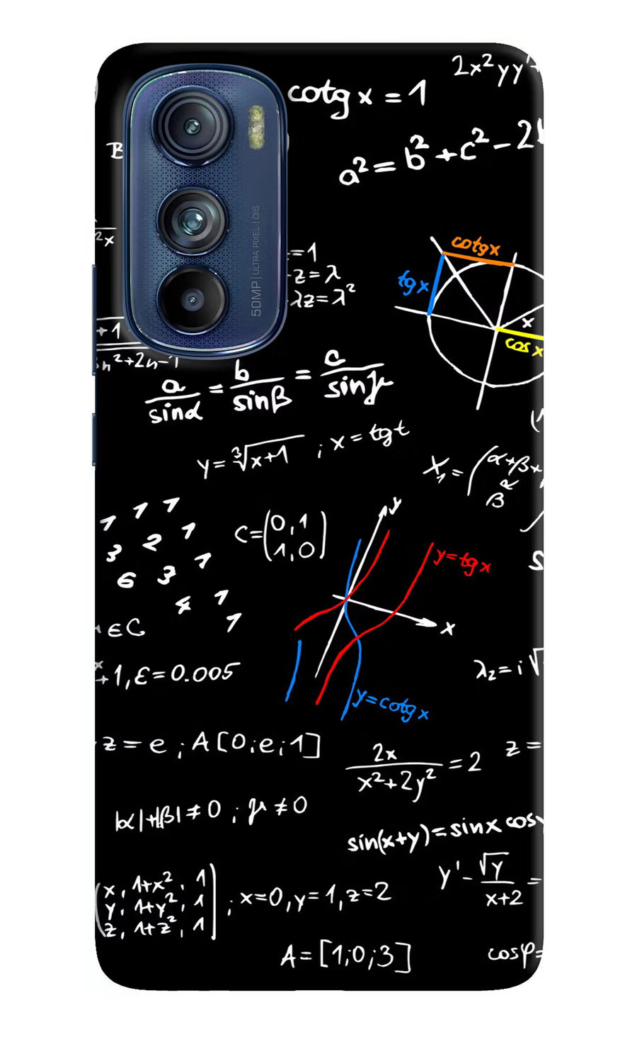 Mathematics Formula Moto Edge 30 Back Cover, Hard case