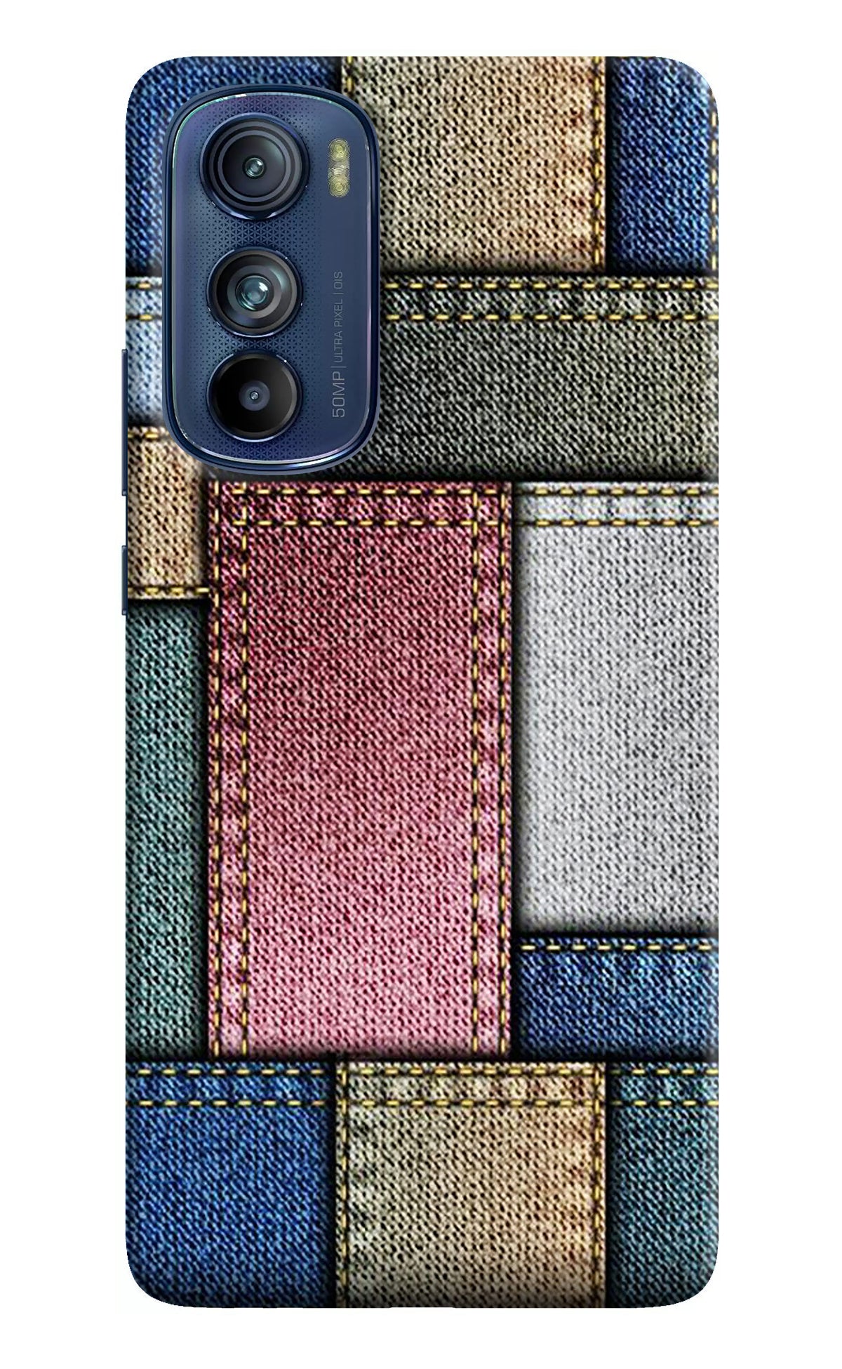 Multicolor Jeans Moto Edge 30 Back Cover