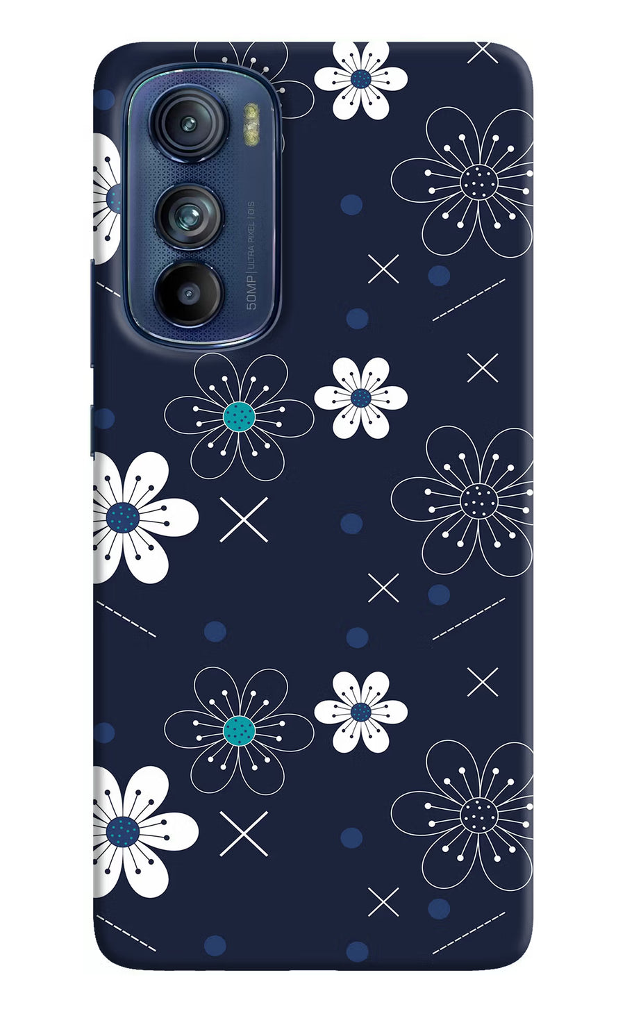 Flowers Moto Edge 30 Back Cover, Hard case