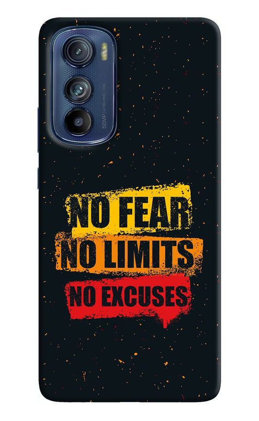 No Fear No Limits No Excuse Moto Edge 30 Hard Case Back Cover by Casekaro