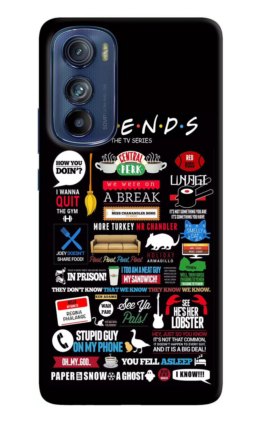 FRIENDS Moto Edge 30 Back Cover, Hard case