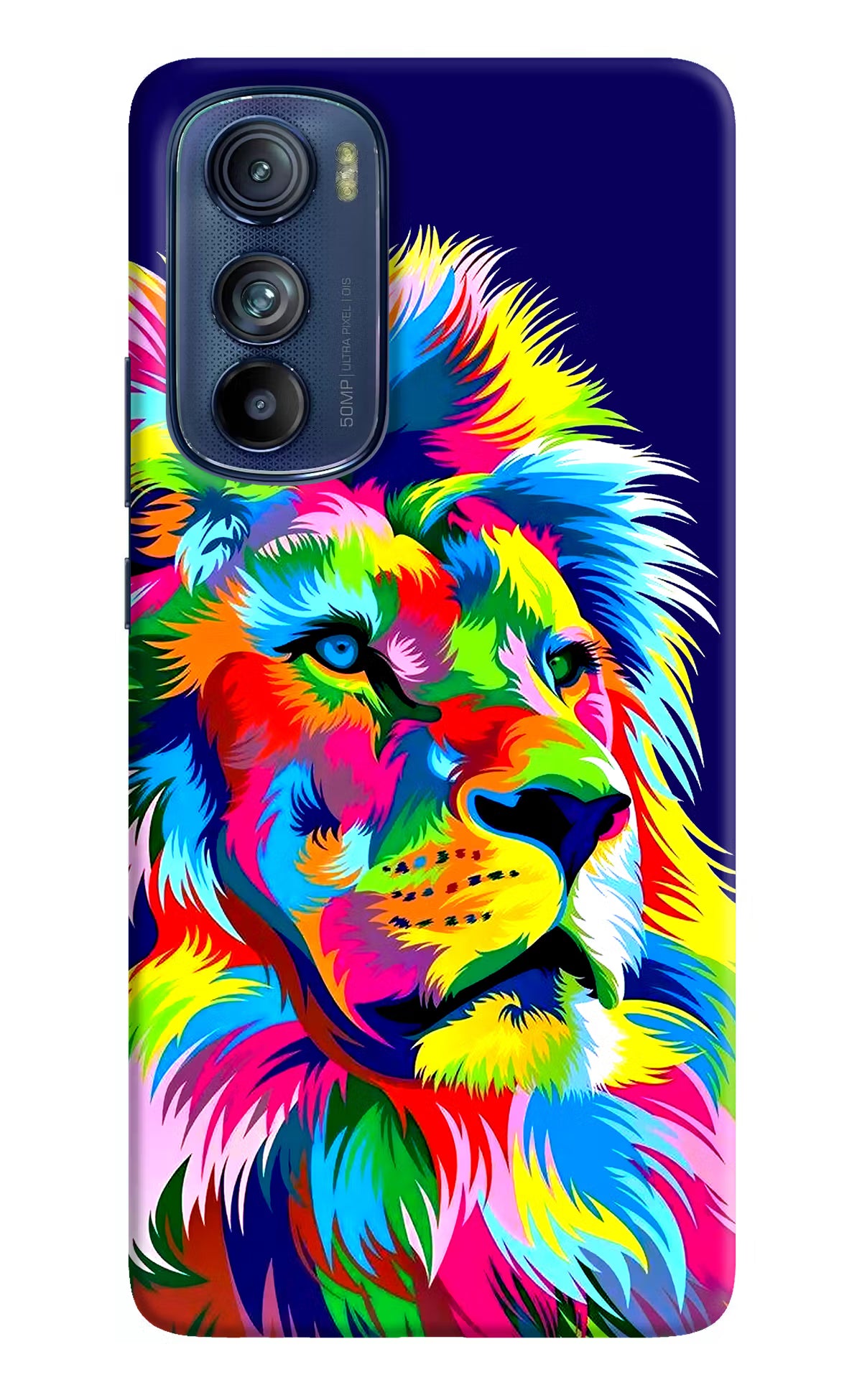 Vector Art Lion Moto Edge 30 Hard Case Back Cover by Casekaro