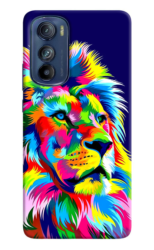 Vector Art Lion Moto Edge 30 Hard Case Back Cover by Casekaro