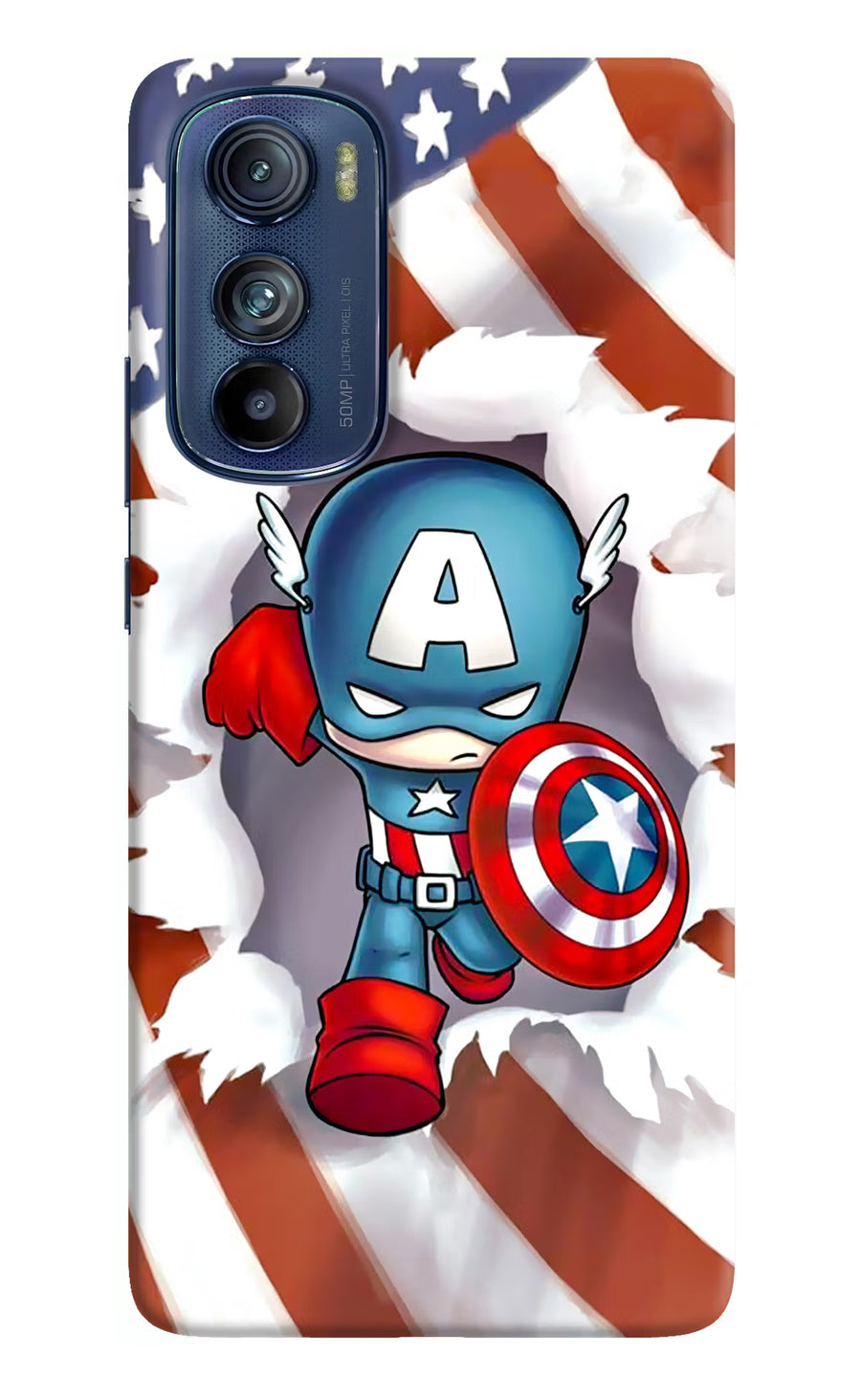 Captain America Moto Edge 30 Back Cover, Hard case