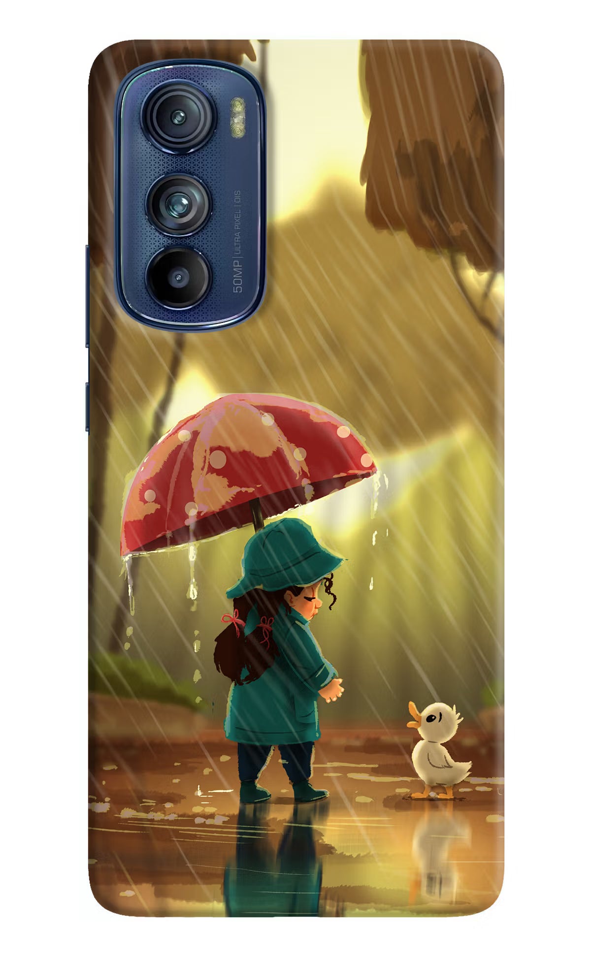 Rainy Day Moto Edge 30 Hard Case Back Cover by Casekaro