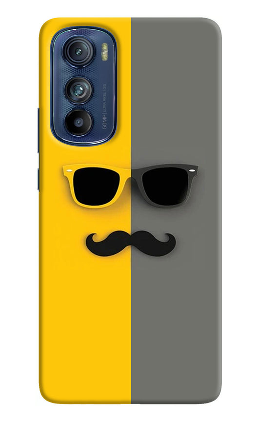 Sunglasses with Mustache Moto Edge 30 Back Cover