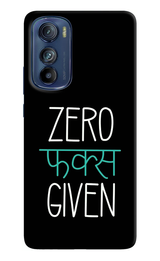 Zero Fucks Given Moto Edge 30 Back Cover