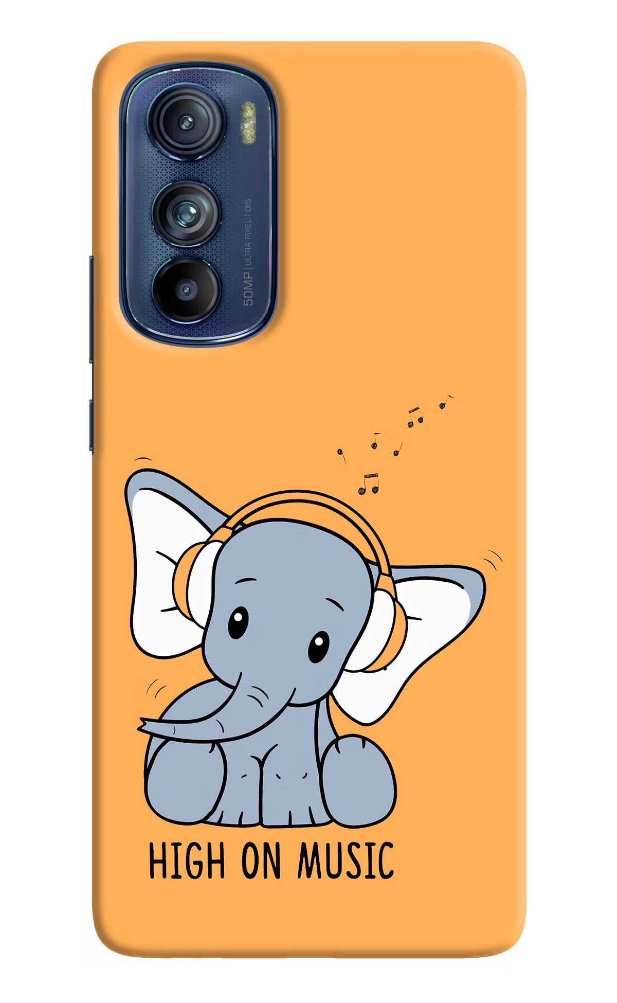 High On Music Moto Edge 30 Hard Case Back Cover by Casekaro