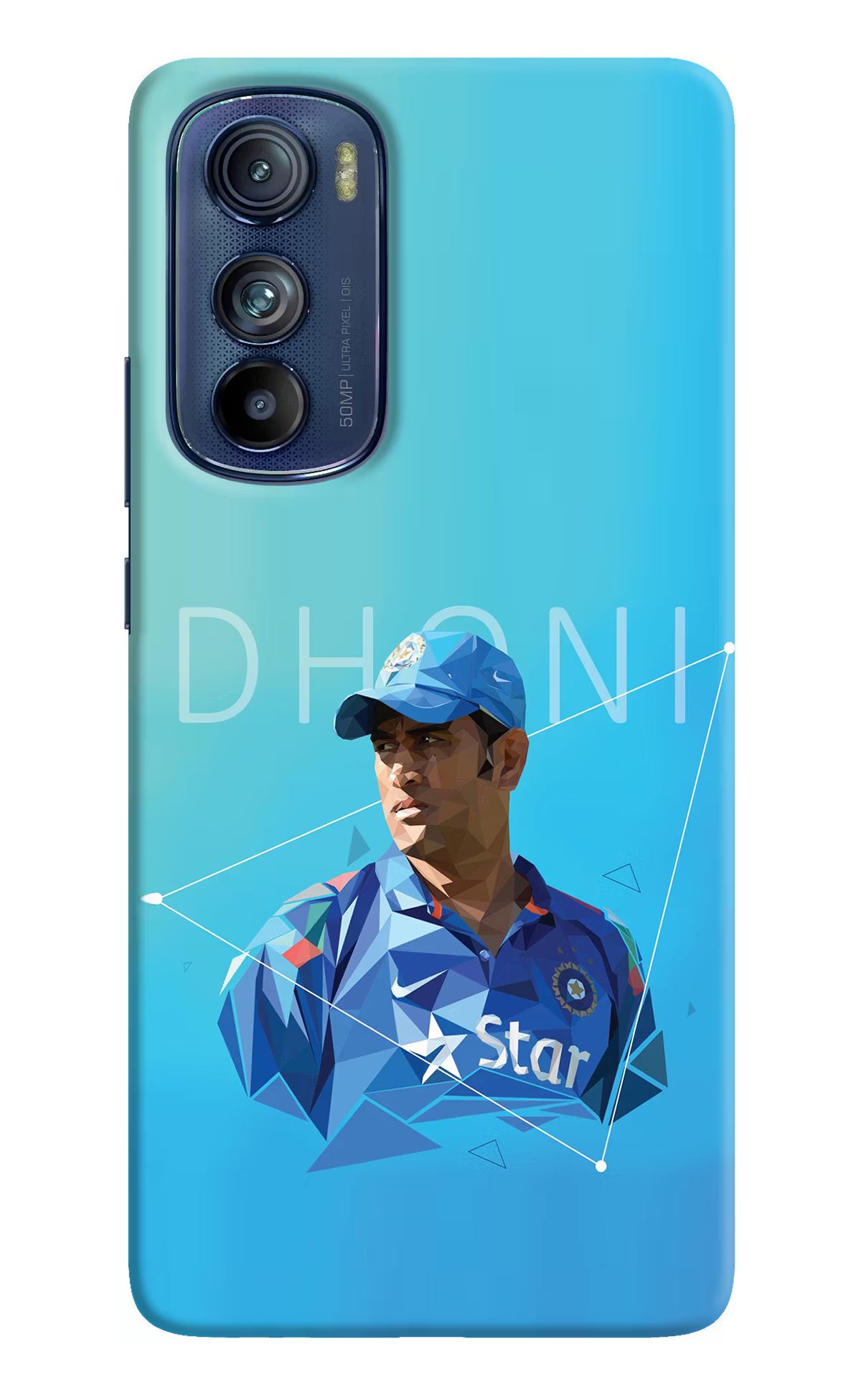 Dhoni Artwork Moto Edge 30 Hard Case Back Cover by Casekaro