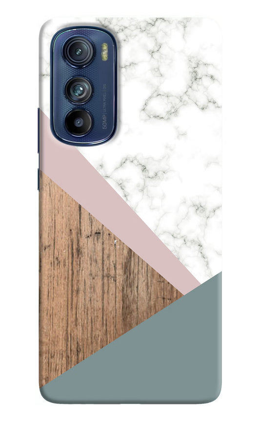 Marble wood Abstract Moto Edge 30 Hard Case Back Cover by Casekaro