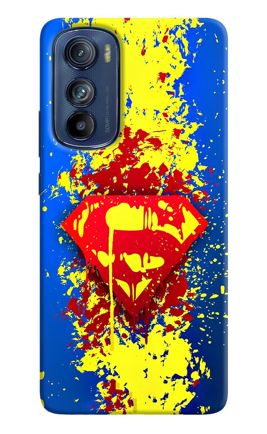 Superman logo Moto Edge 30 Hard Case Back Cover by Casekaro