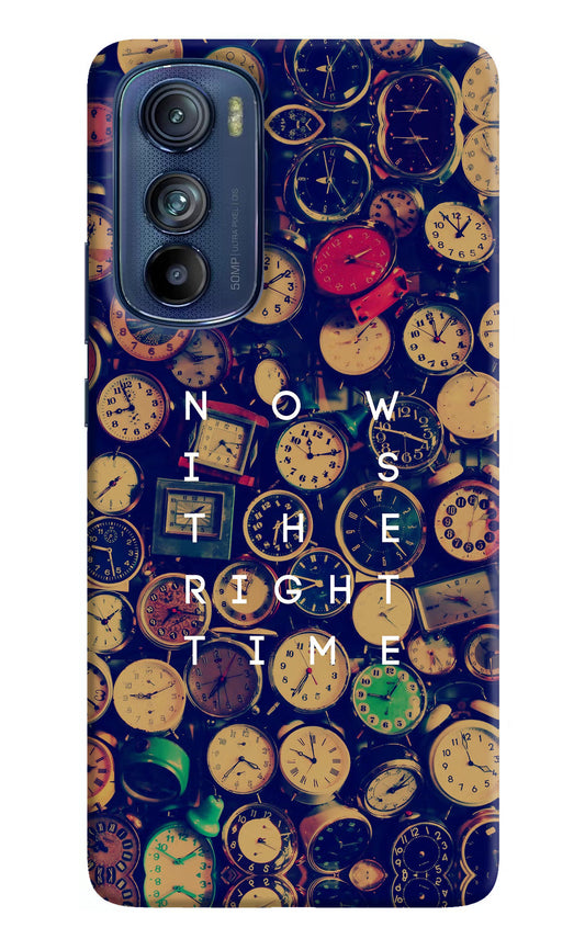 Now is the Right Time Quote Moto Edge 30 Hard Case Back Cover by Casekaro