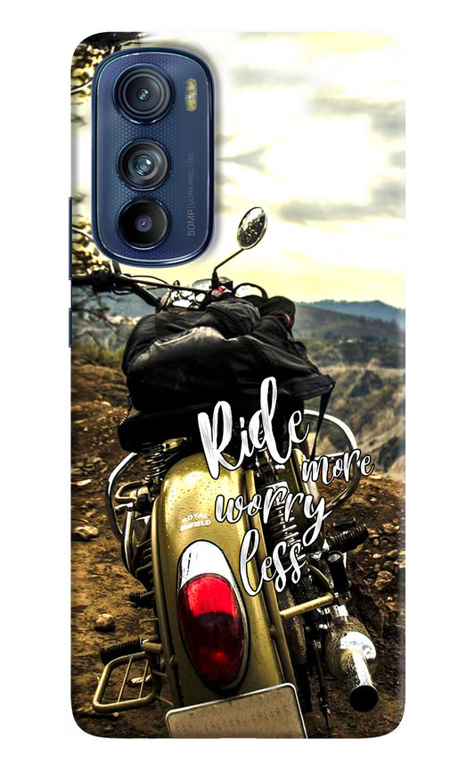 Ride More Worry Less Moto Edge 30 Hard Case Back Cover by Casekaro