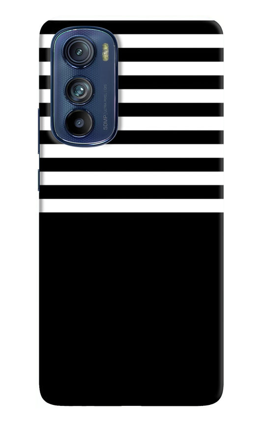 Black and White Print Moto Edge 30 Back Cover