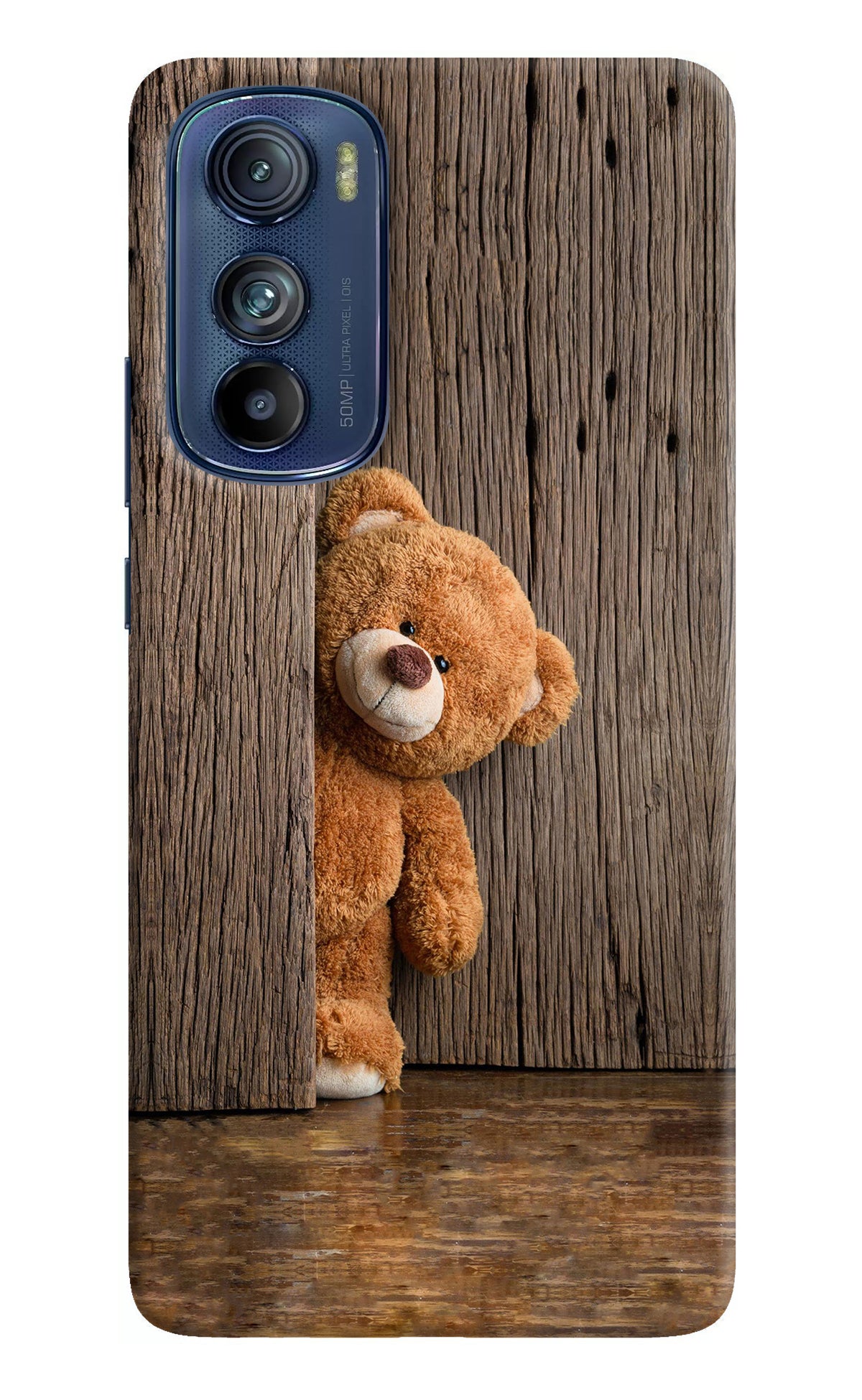 Teddy Wooden Moto Edge 30 Back Cover