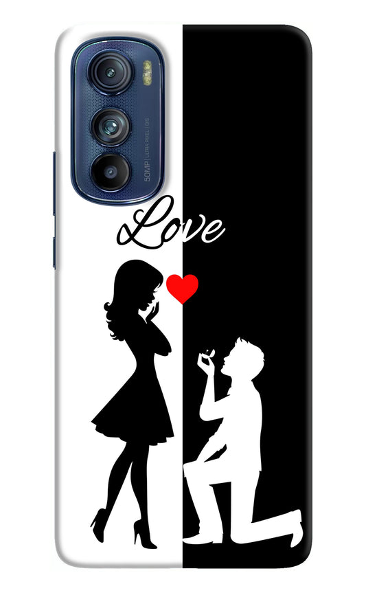 Love Propose Black And White Moto Edge 30 Back Cover