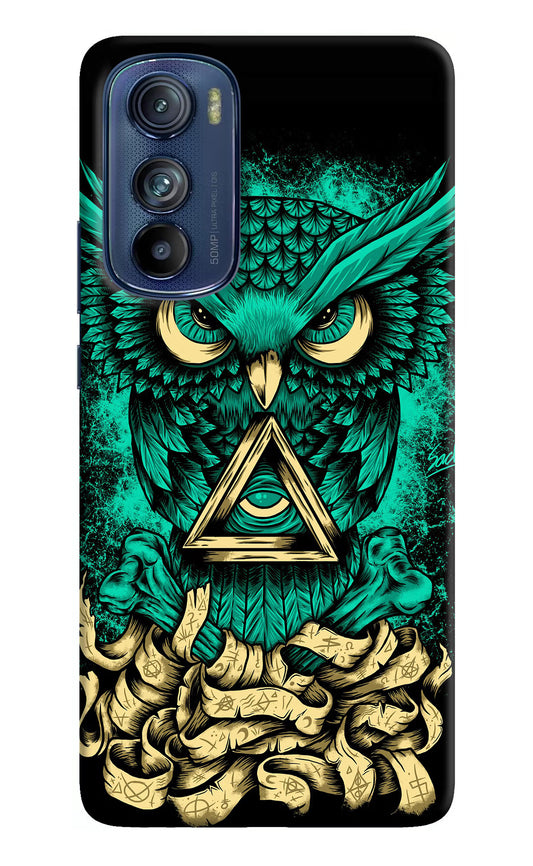 Green Owl Moto Edge 30 Hard Case Back Cover by Casekaro