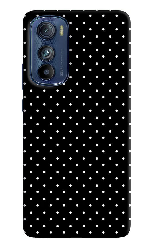 White Dots Moto Edge 30 Hard Case Back Cover by Casekaro