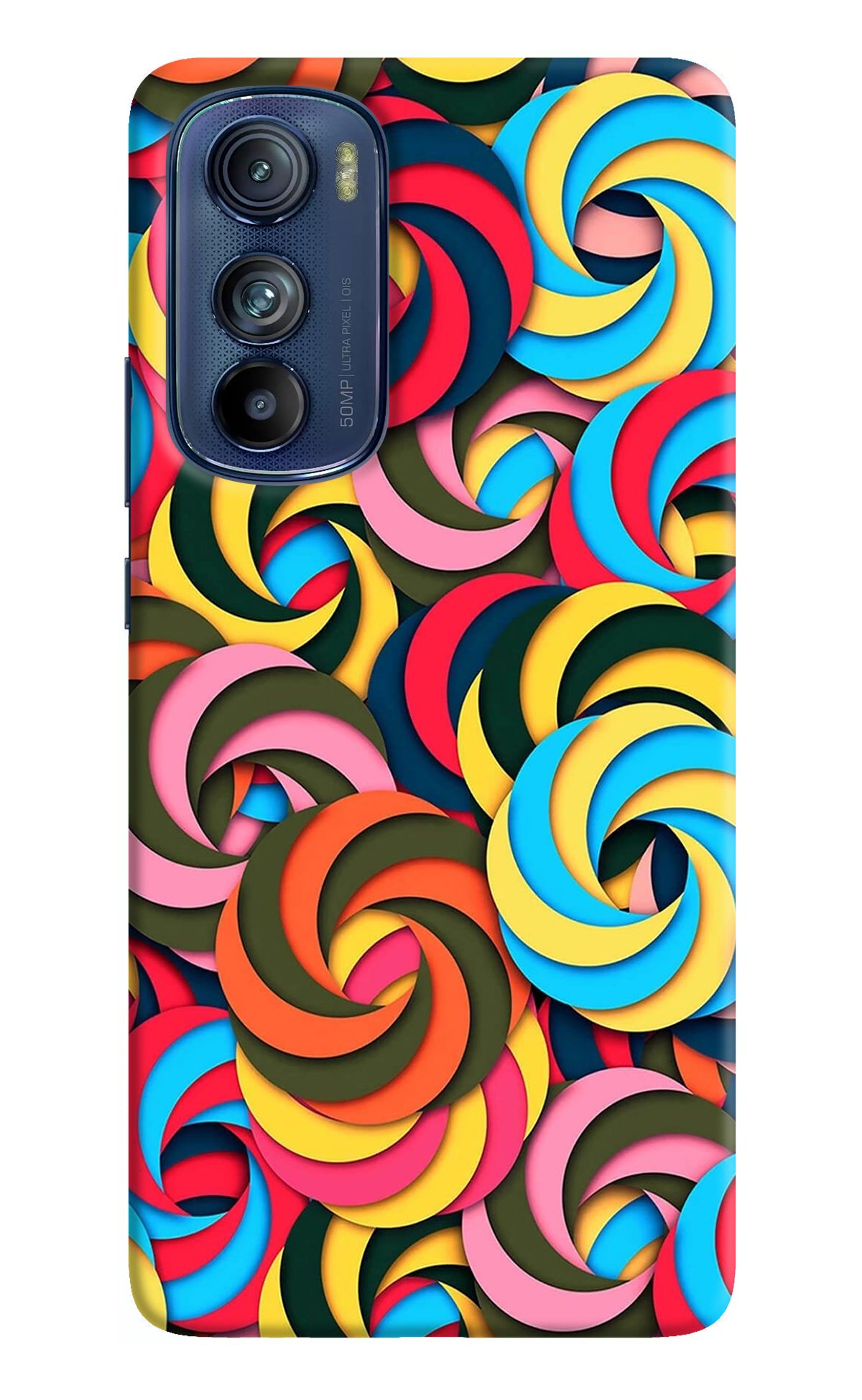 Spiral Pattern Moto Edge 30 Back Cover