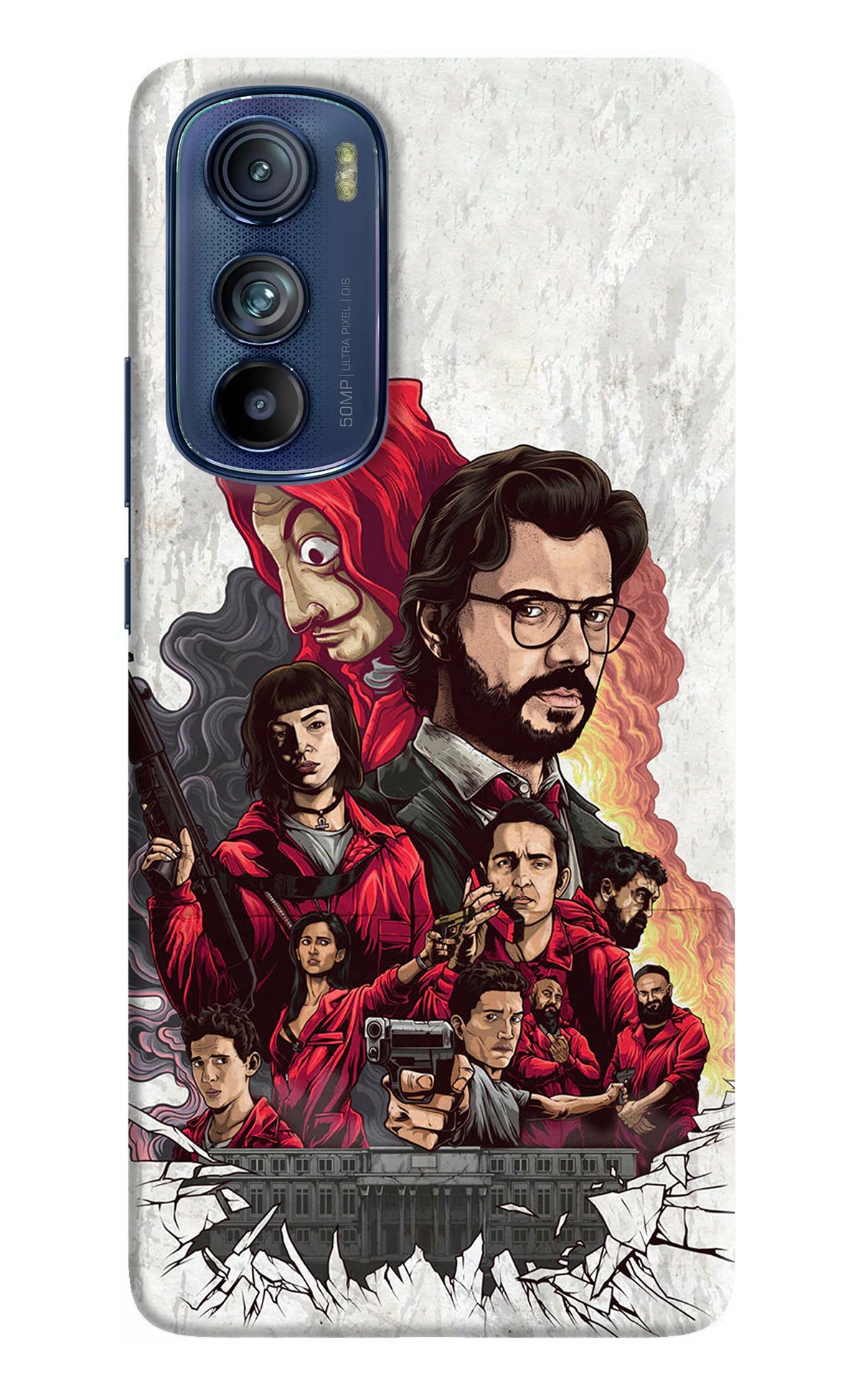 Money Heist Artwork Moto Edge 30 Back Cover