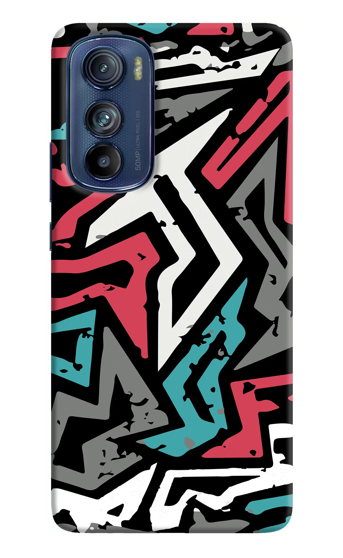 Geometric Graffiti Moto Edge 30 Hard Case Back Cover by Casekaro