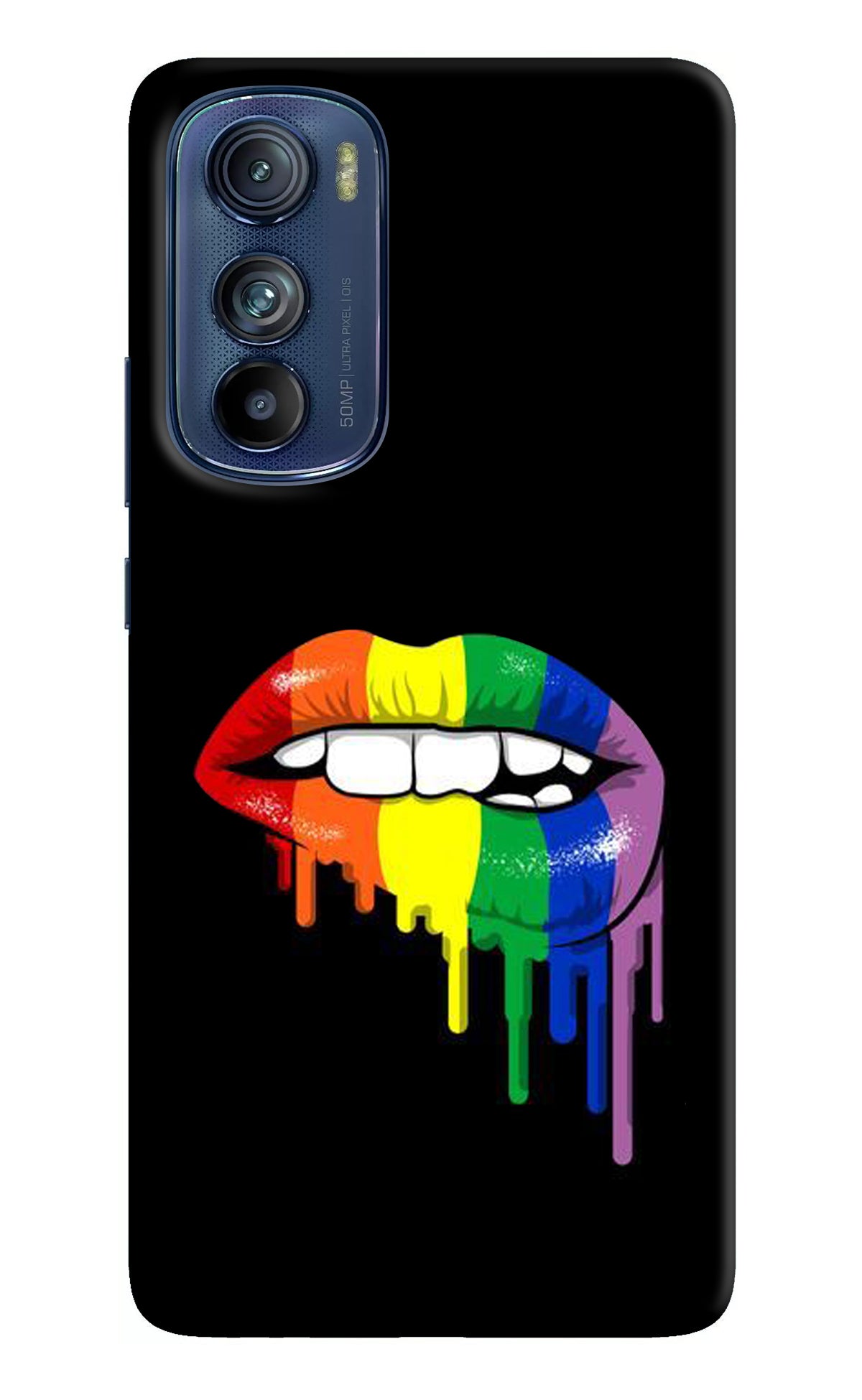 Lips Biting Moto Edge 30 Back Cover