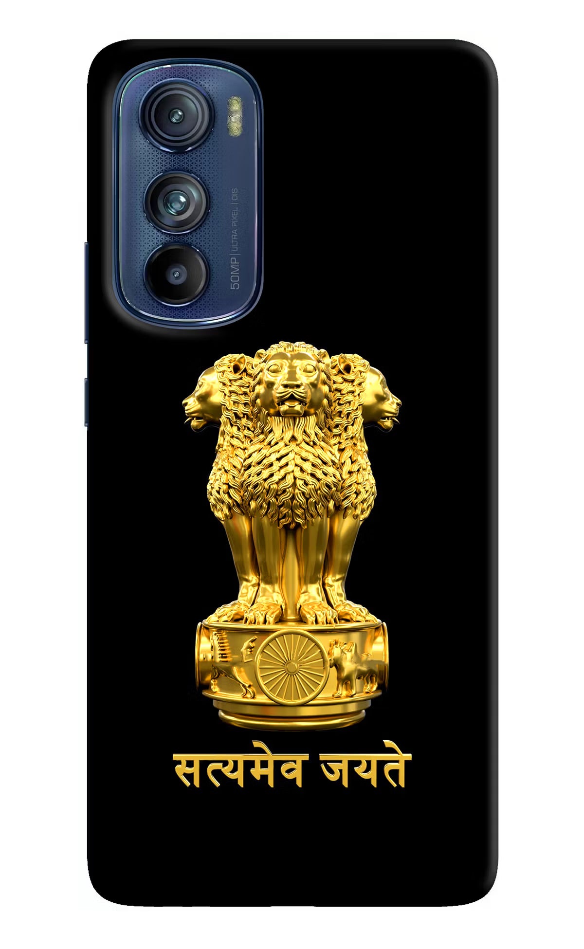 Satyamev Jayate Golden Moto Edge 30 Hard Case Back Cover by Casekaro