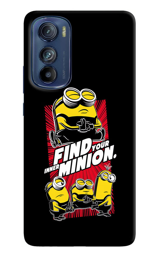 Find your inner Minion Moto Edge 30 Hard Case Back Cover by Casekaro