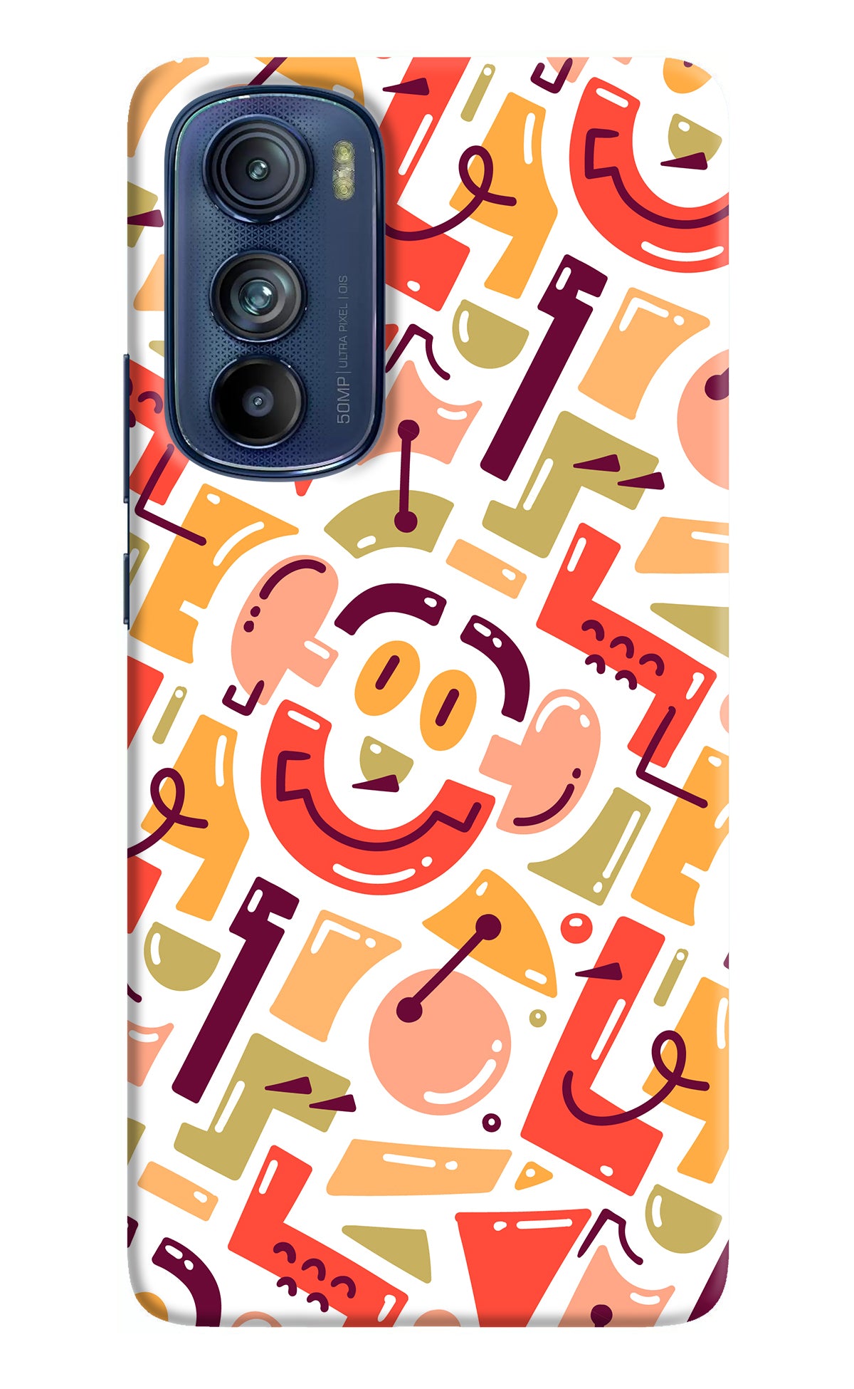 Doodle Pattern Moto Edge 30 Back Cover